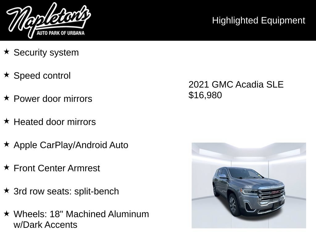 Used 2021 GMC Acadia SLE FWD image 6