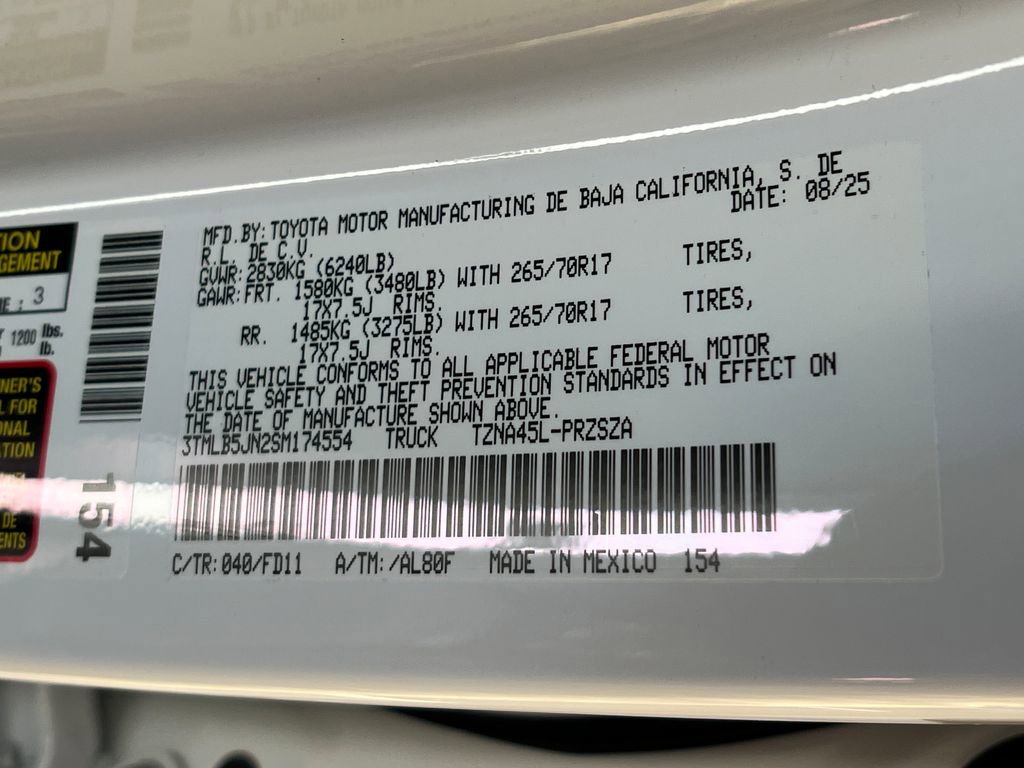 New 2025 Toyota Tacoma TRD Off-Road w/ TRD Off Road Upgrade Package image 26