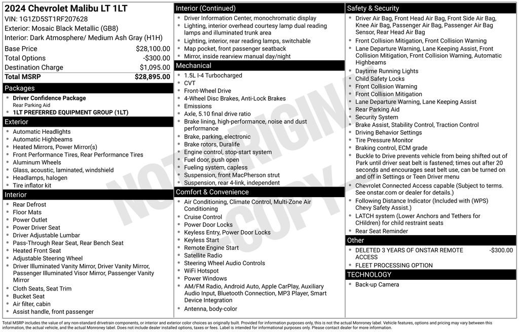 Used 2024 Chevrolet Malibu LT image 50