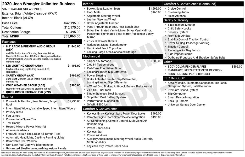 Used 2020 Jeep Wrangler Unlimited Rubicon image 4