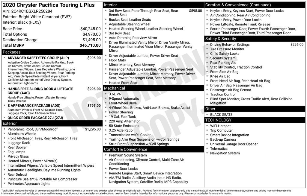 Used 2020 Chrysler Pacifica Touring-L Plus FWD image 28