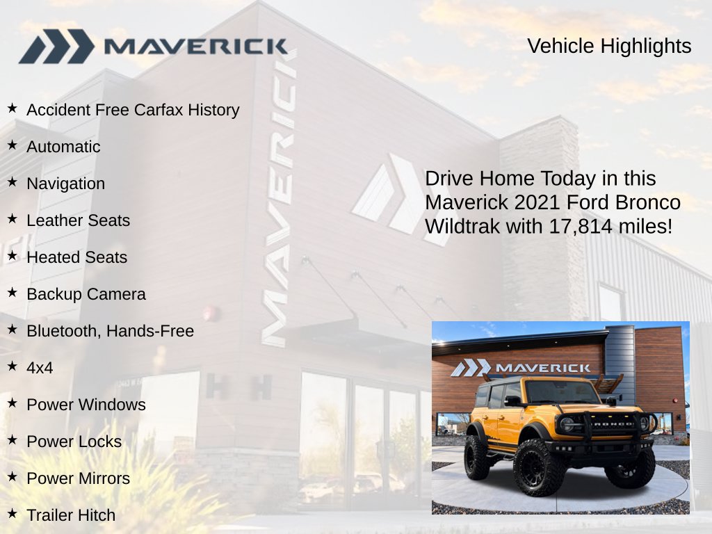 Used 2021 Ford Bronco Wildtrak AWD/4WD image 5