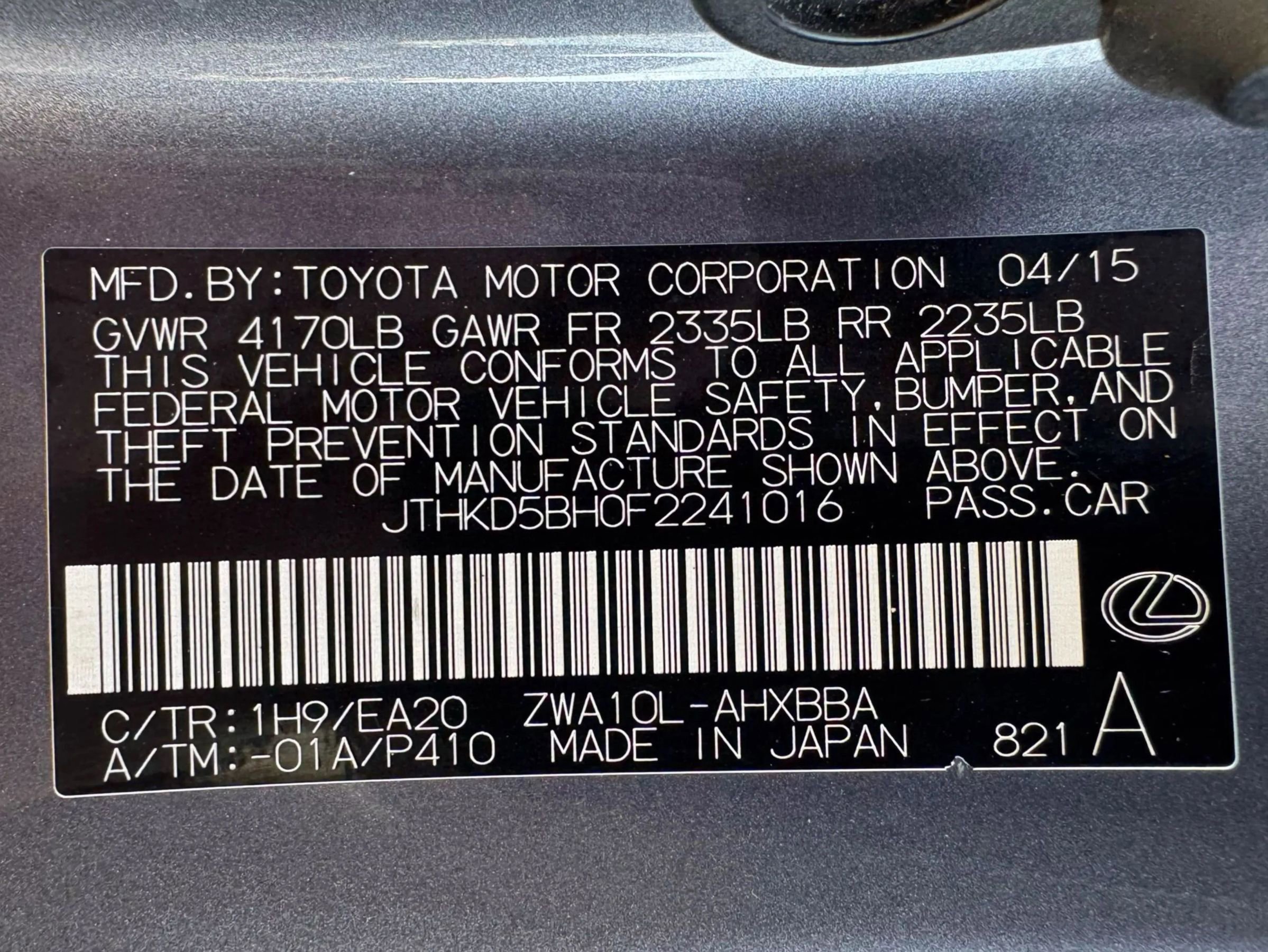 Used 2015 Lexus CT 200h Premium image 27