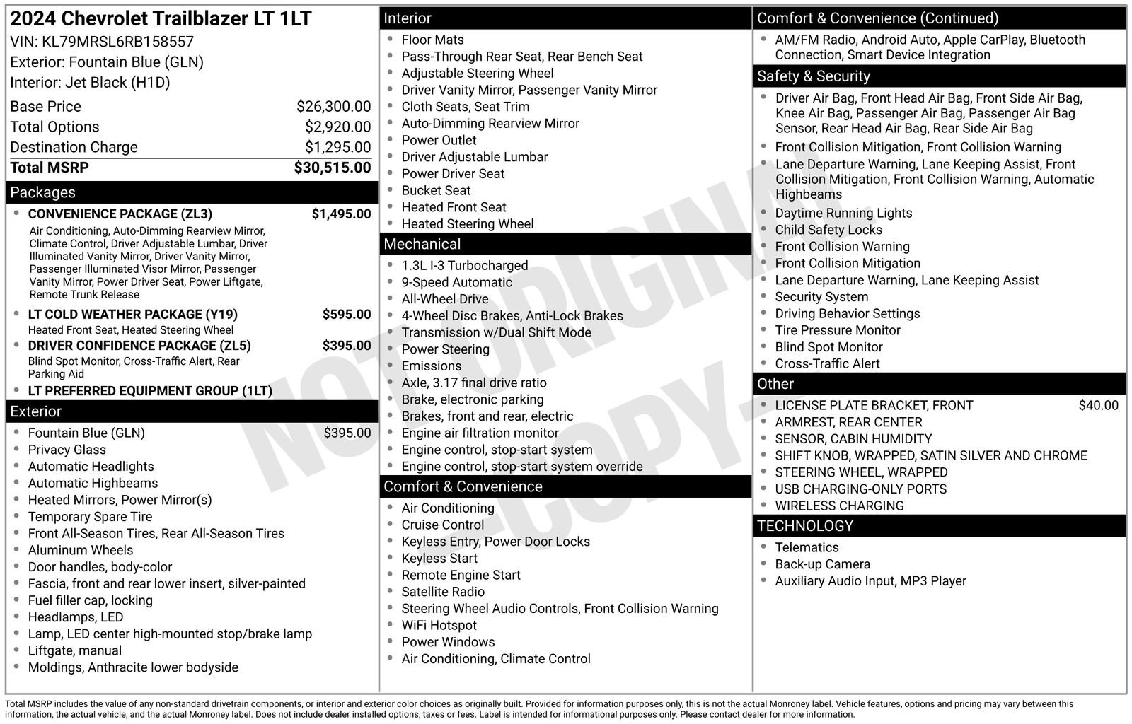 Used 2024 Chevrolet TrailBlazer LT w/ Convenience Package image 35