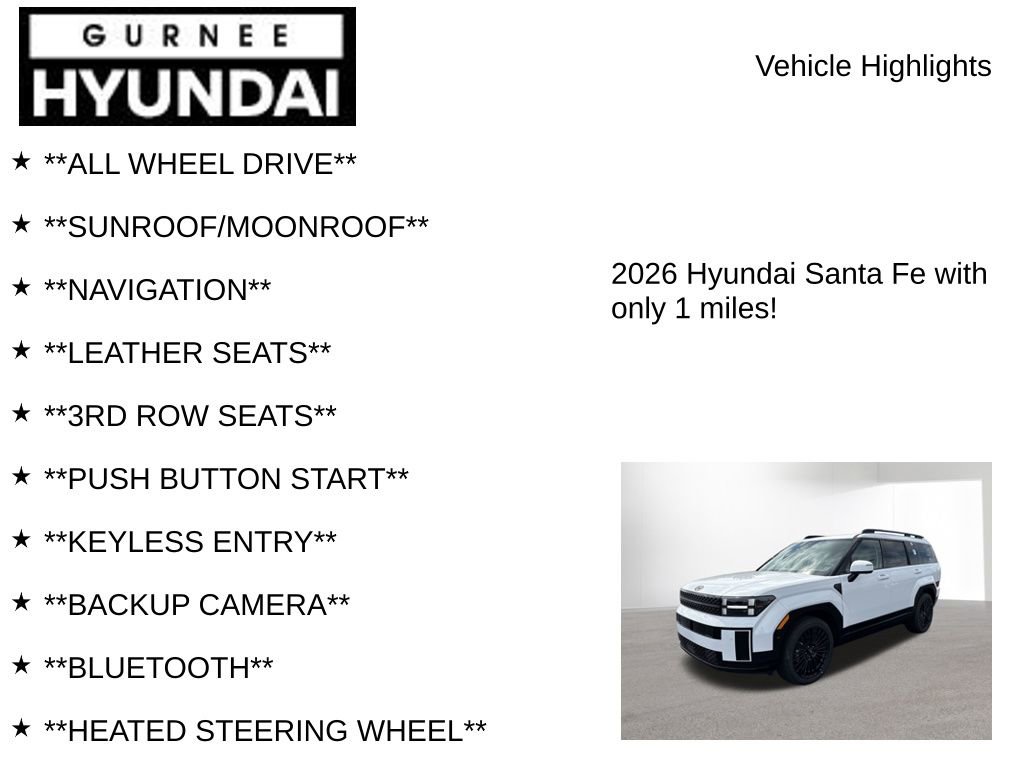New 2026 Hyundai Santa Fe Calligraphy AWD/4WD image 8