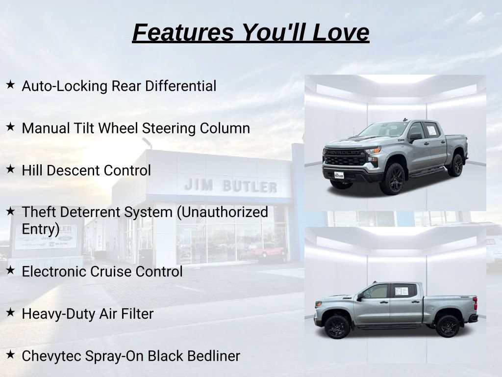 Used 2025 Chevrolet Silverado 1500 Custom Trail Boss w/ Dark Appearance Package AWD/4WD image 42