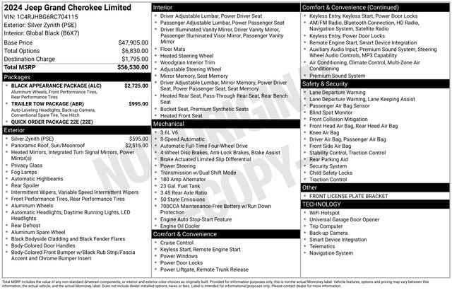 Certified 2024 Jeep Grand Cherokee Limited w/ Black Appearance Package image 39
