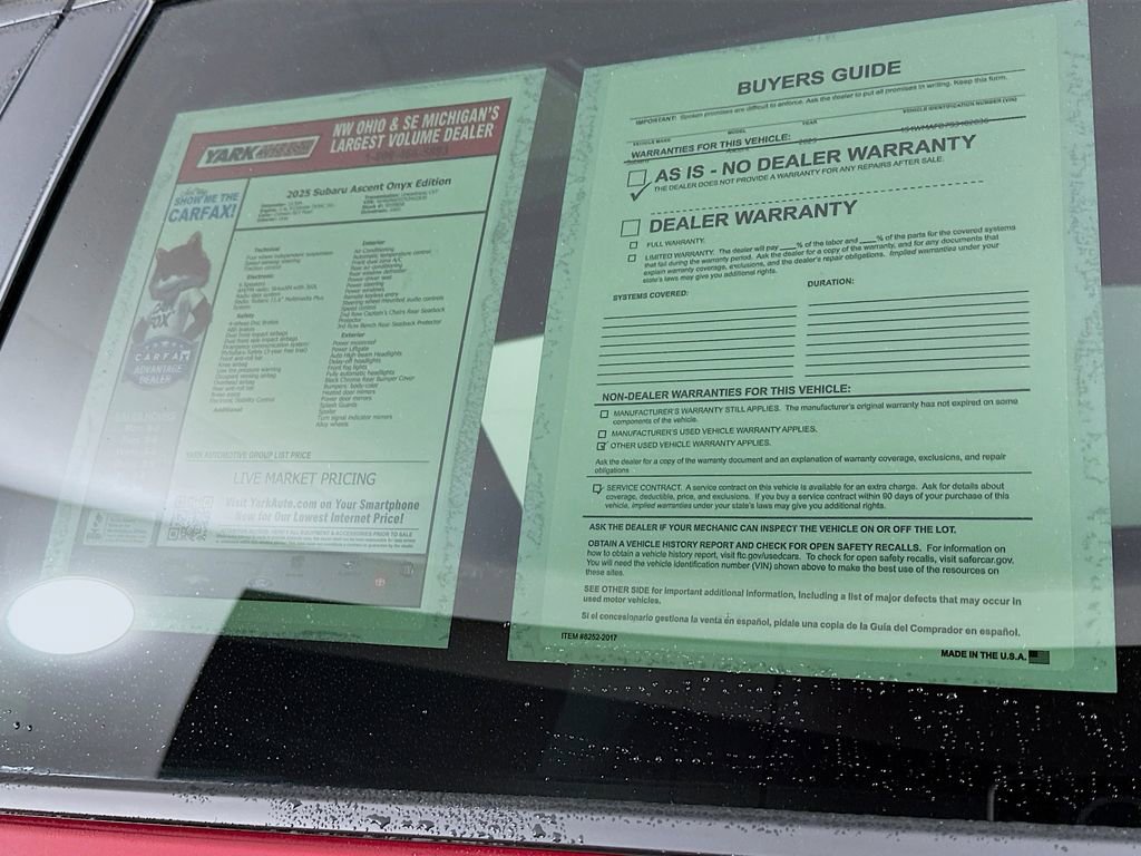 Certified 2025 Subaru Ascent Onyx Edition image 13