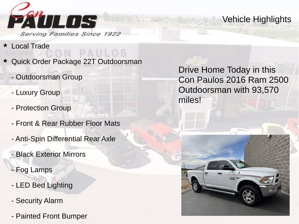 Used 2016 RAM 2500 Outdoorsman AWD/4WD image 8