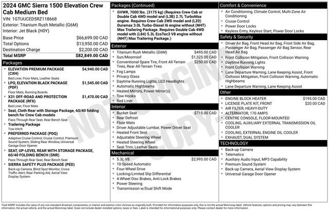 Certified 2024 GMC Sierra 1500 Elevation w/ Elevation Premium Package AWD/4WD image 37