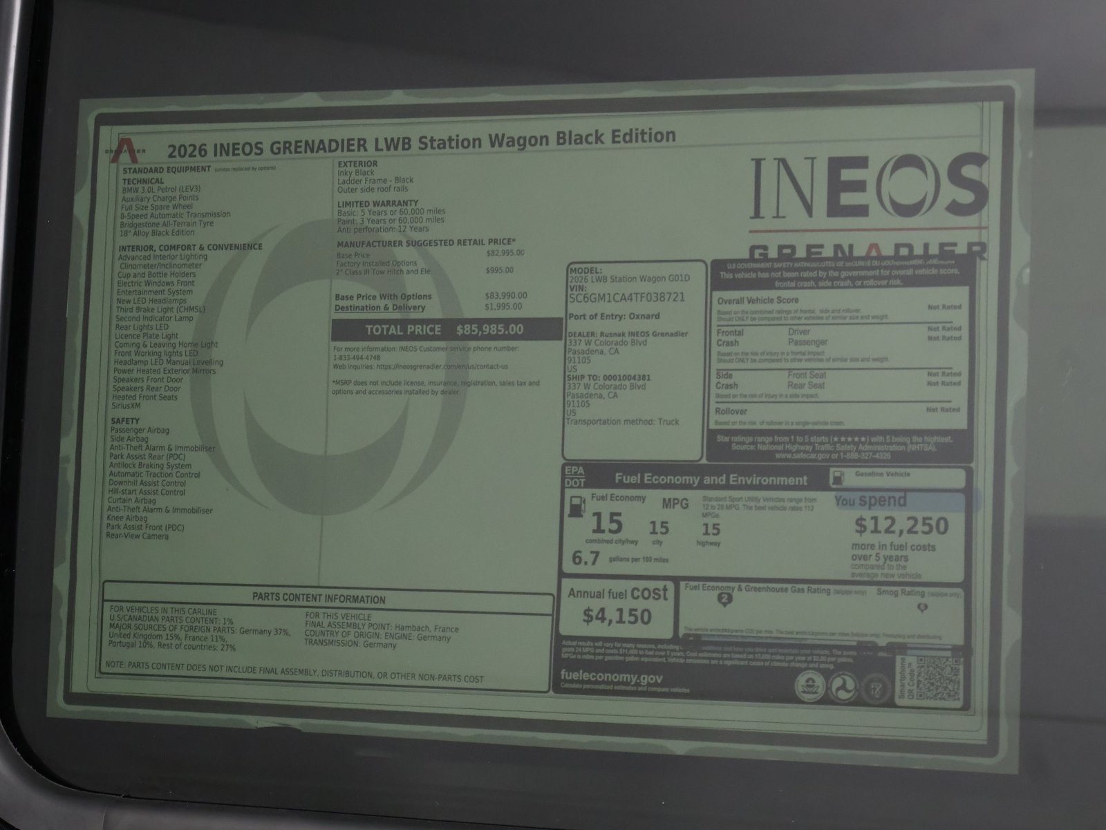 New 2026 INEOS Grenadier Station Wagon AWD/4WD image 23