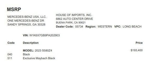 Certified 2023 Mercedes-Benz Maybach S 580 4MATIC image 4