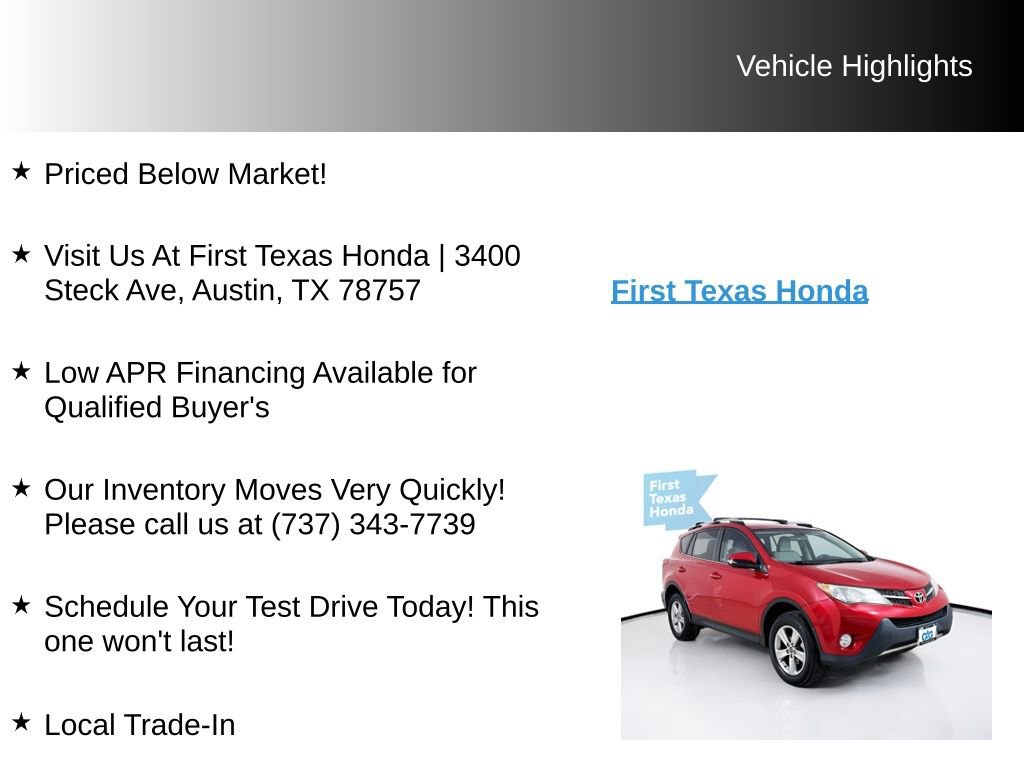 Used 2015 Toyota RAV4 XLE FWD image 9