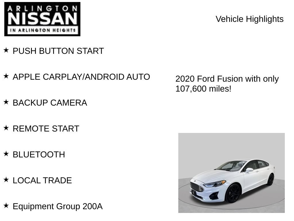 Used 2020 Ford Fusion SEL FWD image 7