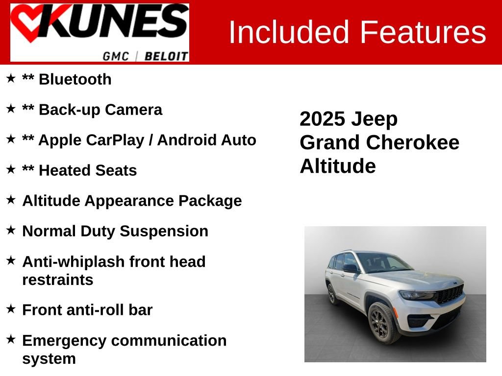 Used 2025 Jeep Grand Cherokee Altitude AWD/4WD image 2