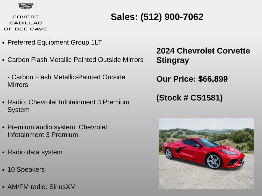 Used 2024 Chevrolet Corvette Stingray Coupe w/ 1LT RWD image 6