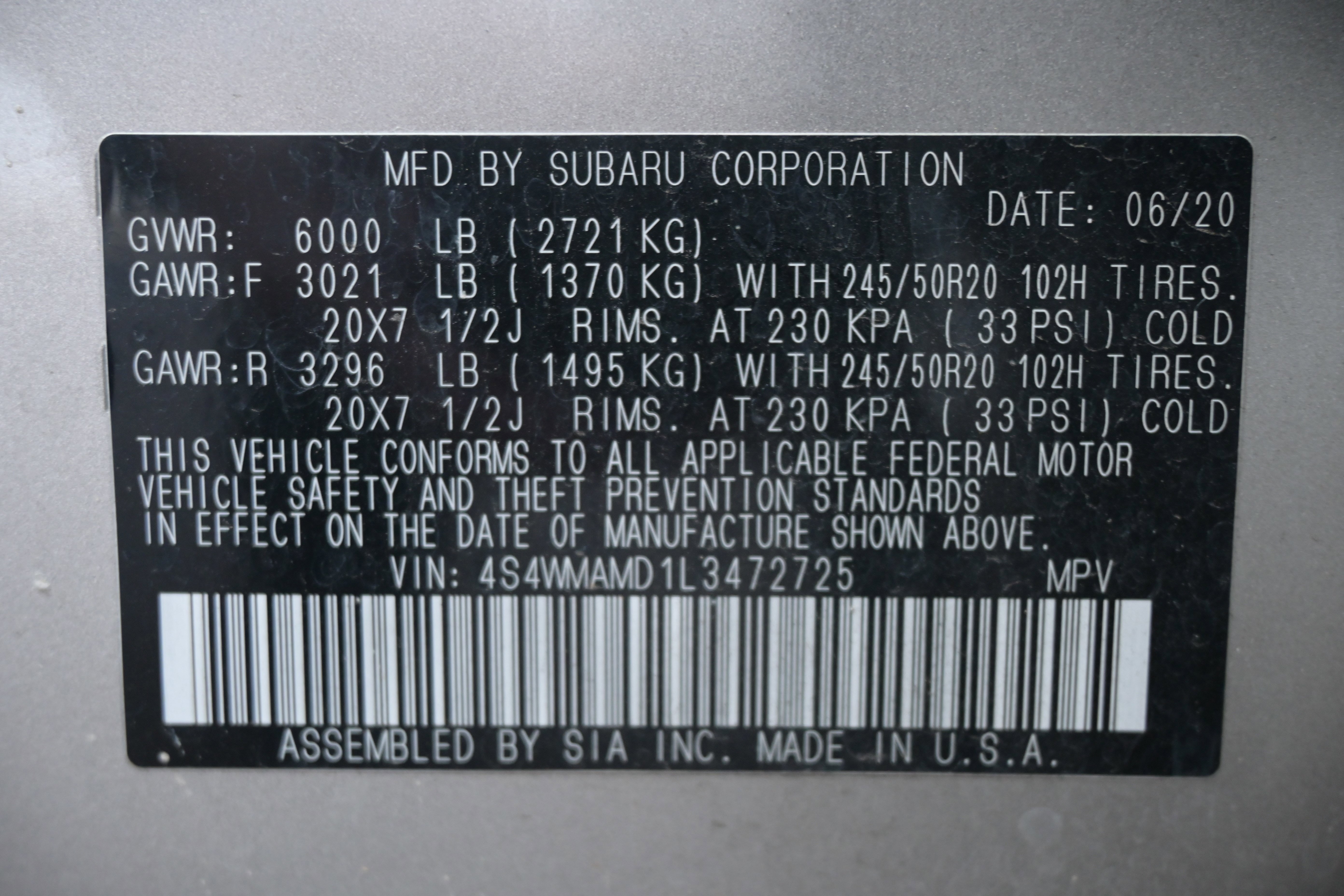 Used 2020 Subaru Ascent Limited w/ Popular Package #2A image 17