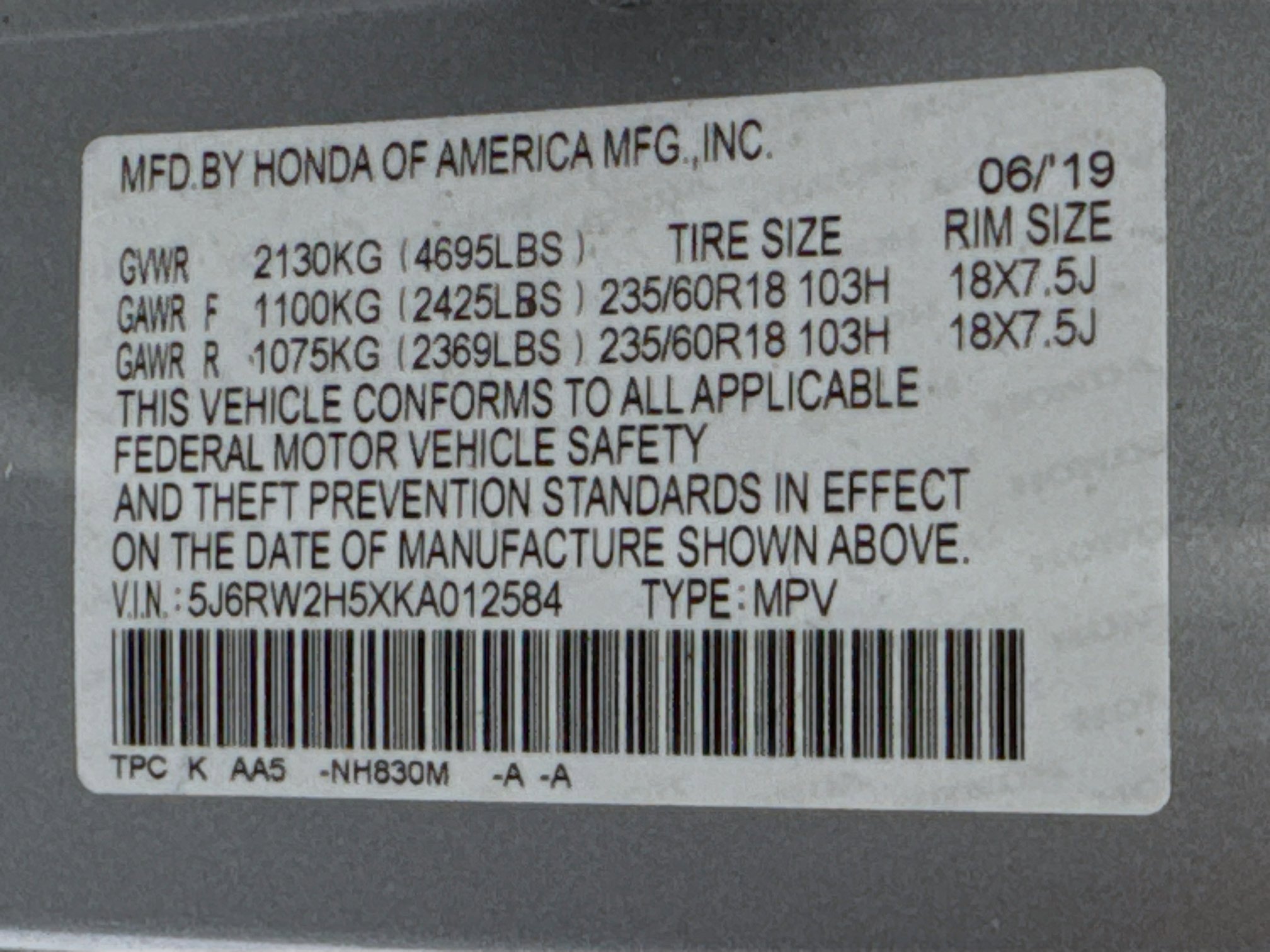 Certified 2019 Honda CR-V EX image 31