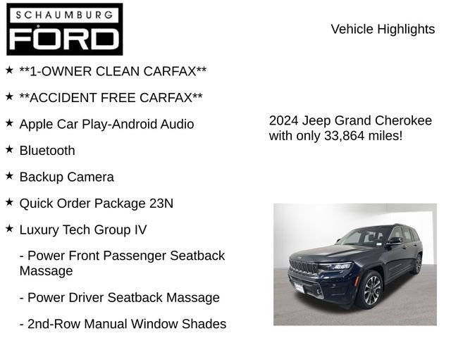 Used 2024 Jeep Grand Cherokee Overland w/ Adv Protech Group III AWD/4WD image 8