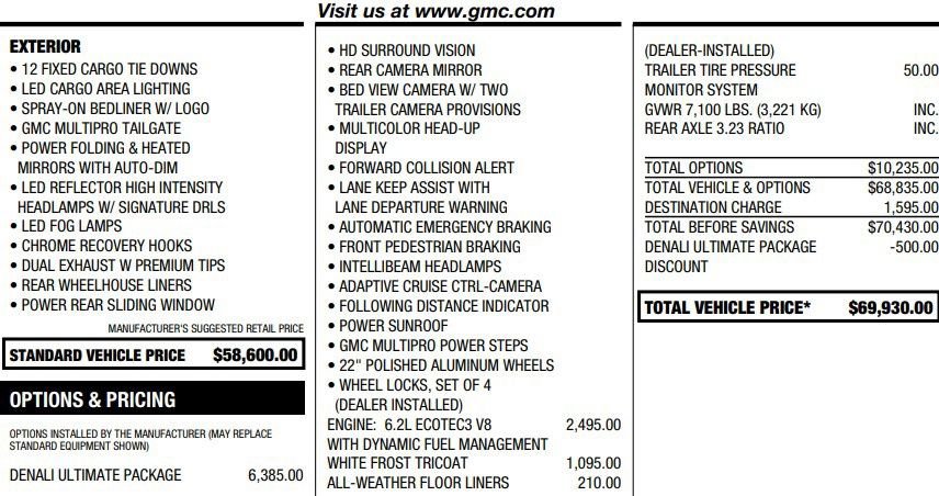 Used 2020 GMC Sierra 1500 Denali w/ Denali Ultimate Package AWD/4WD image 7