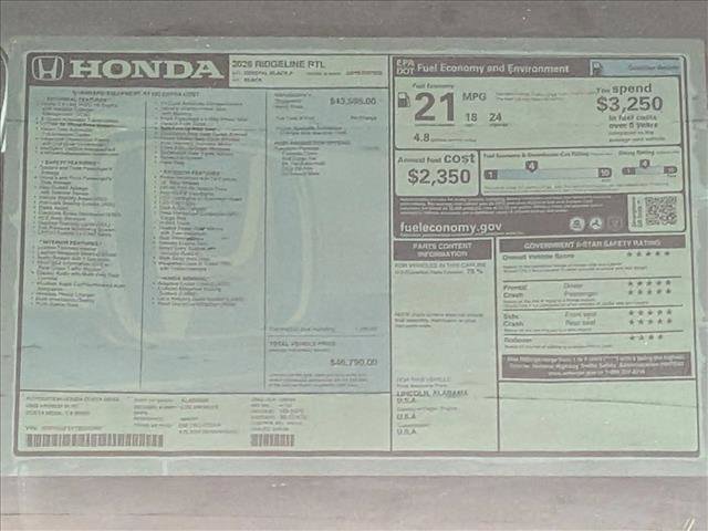 New 2026 Honda Ridgeline RTL image 18