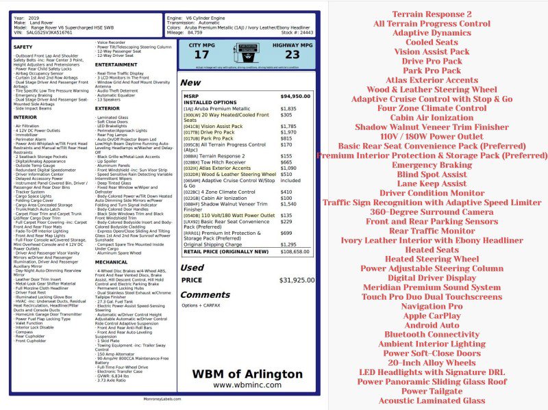 Used 2019 Land Rover Range Rover HSE image 2
