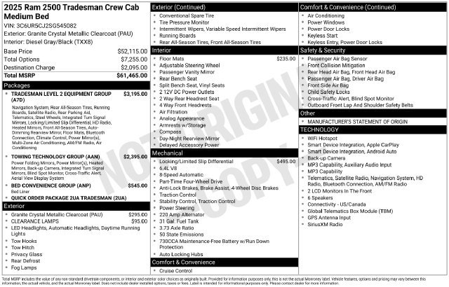 Used 2025 RAM 2500 Tradesman AWD/4WD image 23