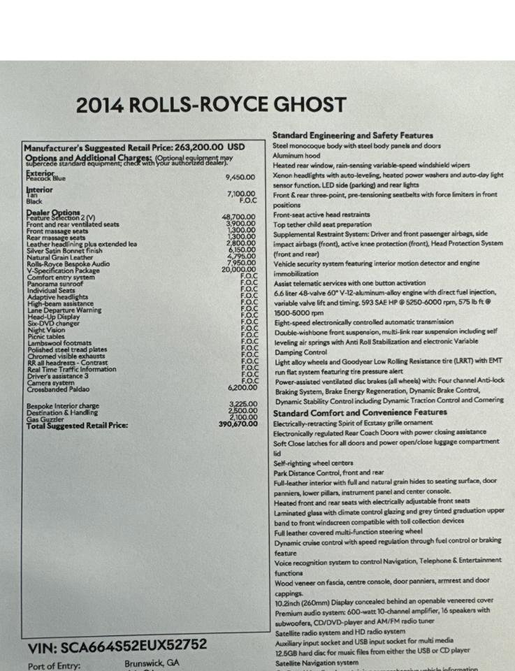 Used 2014 Rolls-Royce Ghost RWD image 46