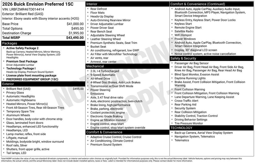 New 2026 Buick Envision Preferred image 5