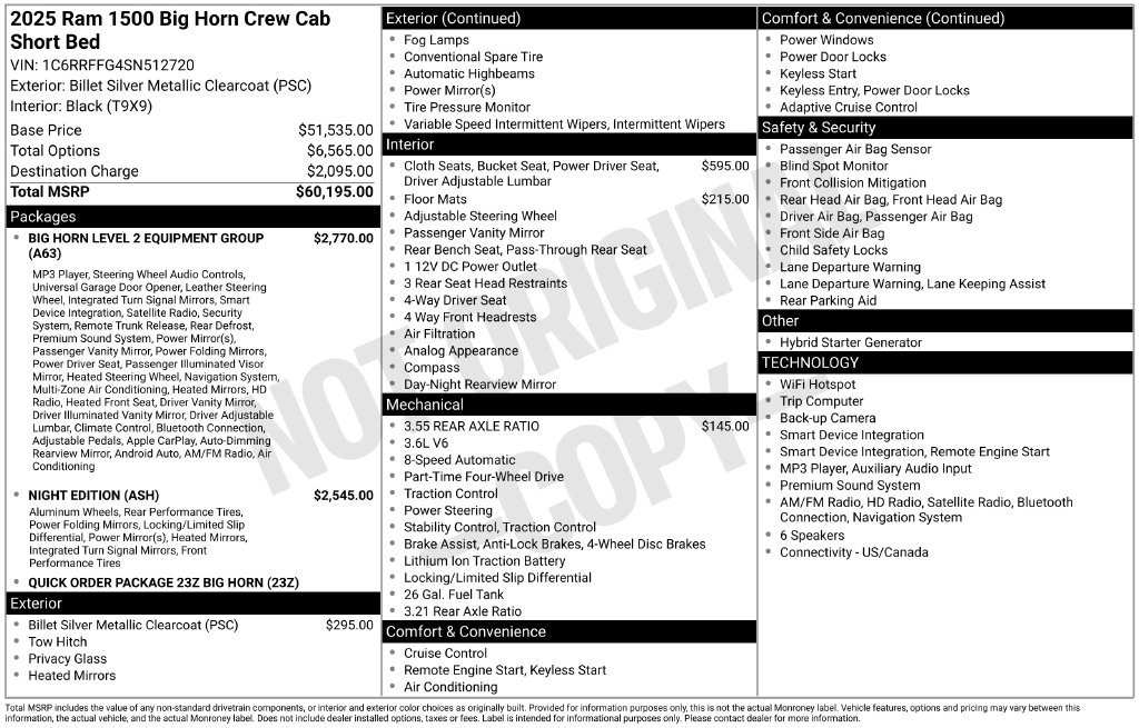 Used 2025 RAM 1500 Big Horn AWD/4WD image 10