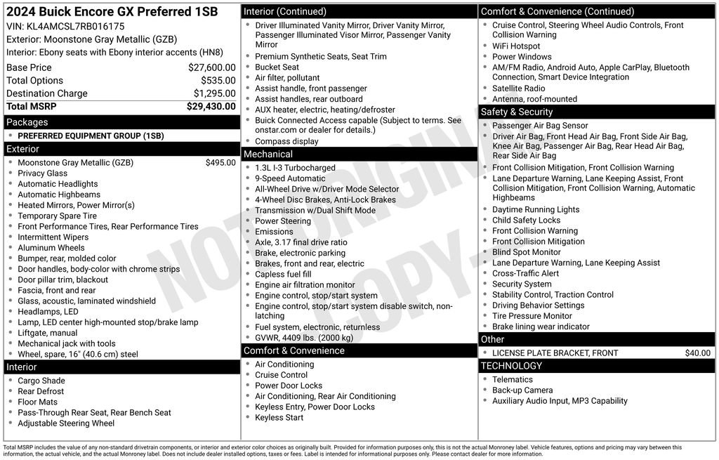 Used 2024 Buick Encore GX Preferred image 37