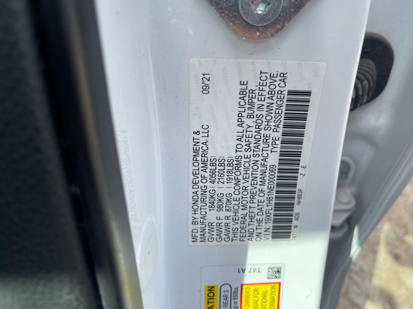 Used 2022 Honda Civic Sport Touring image 10