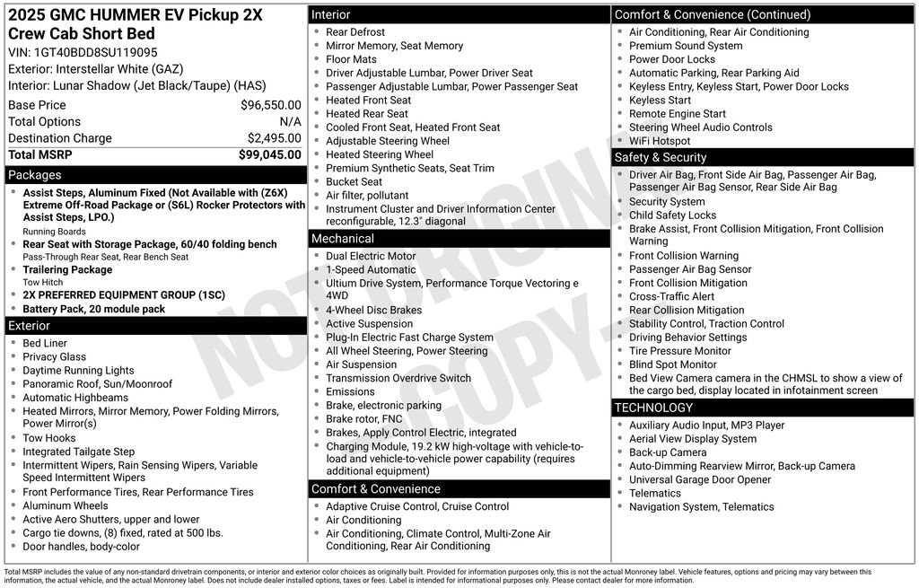 New 2025 GMC Hummer EV 2X AWD/4WD image 38