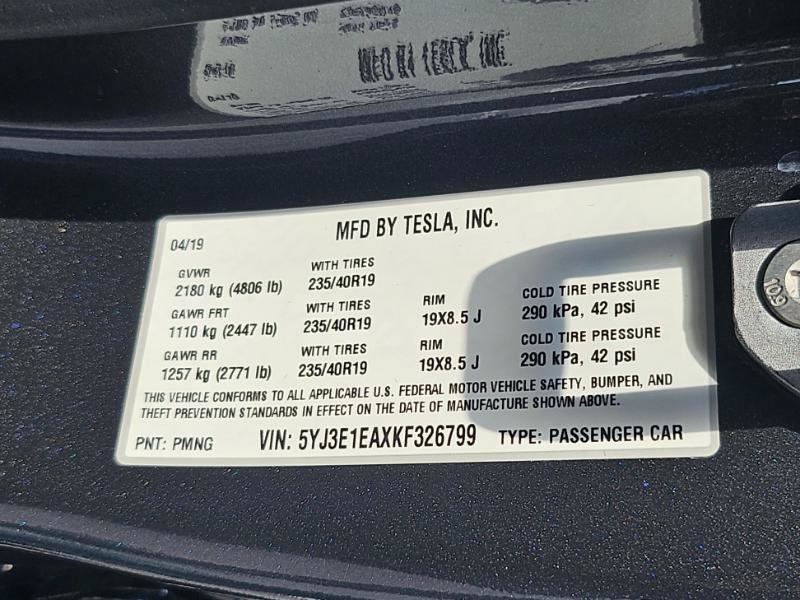 Used 2019 Tesla Model 3 Long Range RWD image 33