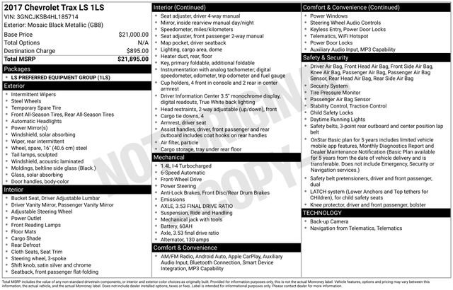 Used 2017 Chevrolet Trax LS FWD image 65