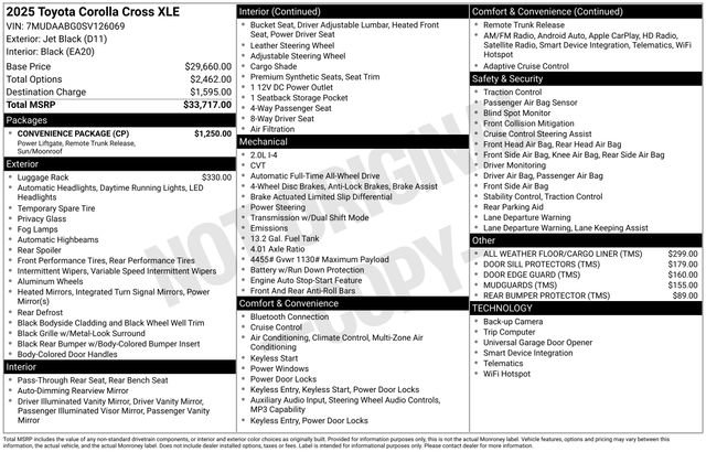 Certified 2025 Toyota Corolla Cross XLE w/ Convenience Package AWD/4WD image 34