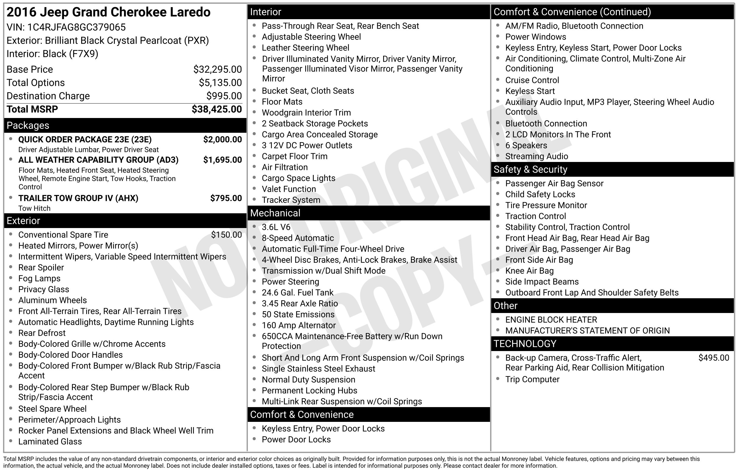 Used 2016 Jeep Grand Cherokee Laredo w/ Quick Order Package 23E image 5