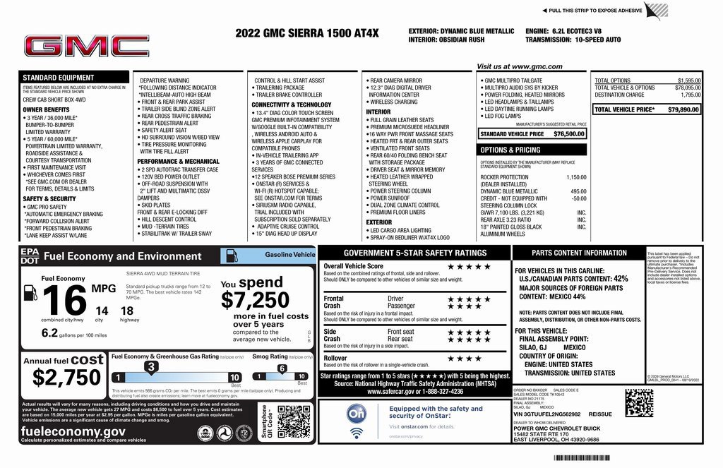 Certified 2022 GMC Sierra 1500 AT4X image 4