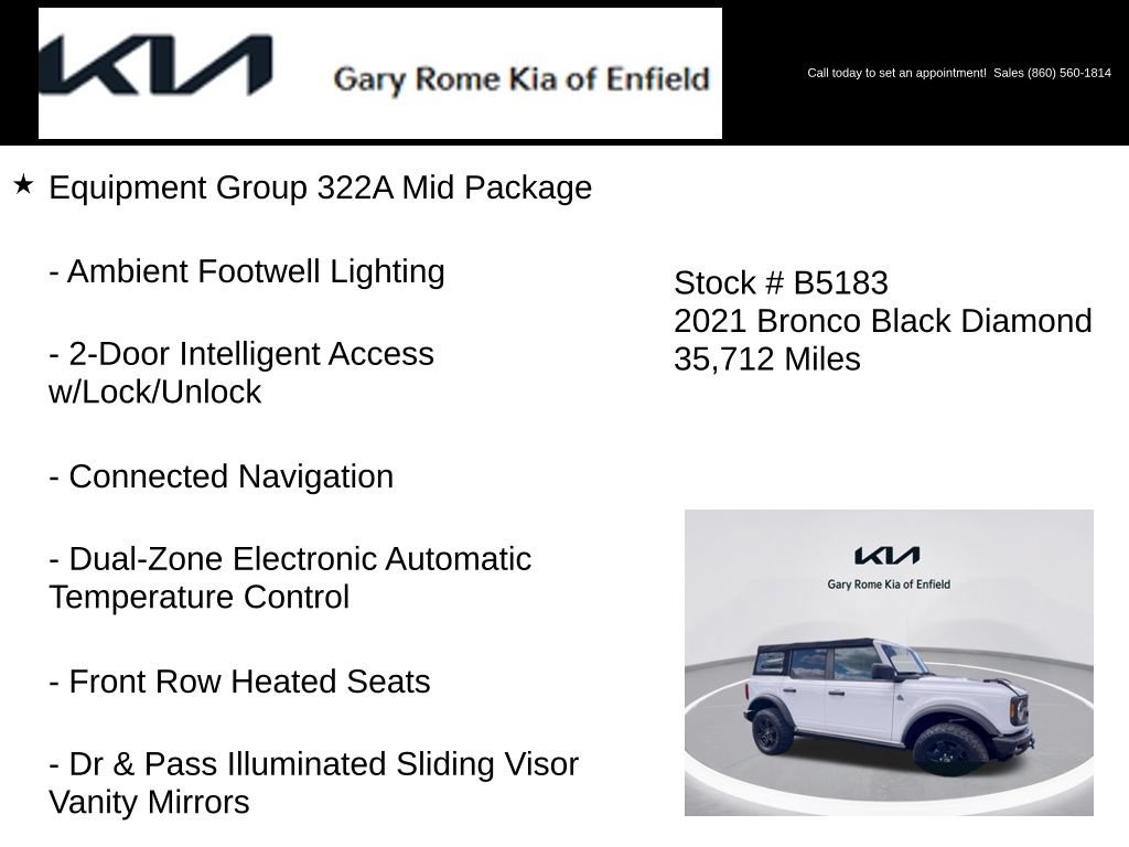 Used 2021 Ford Bronco Black Diamond AWD/4WD image 6
