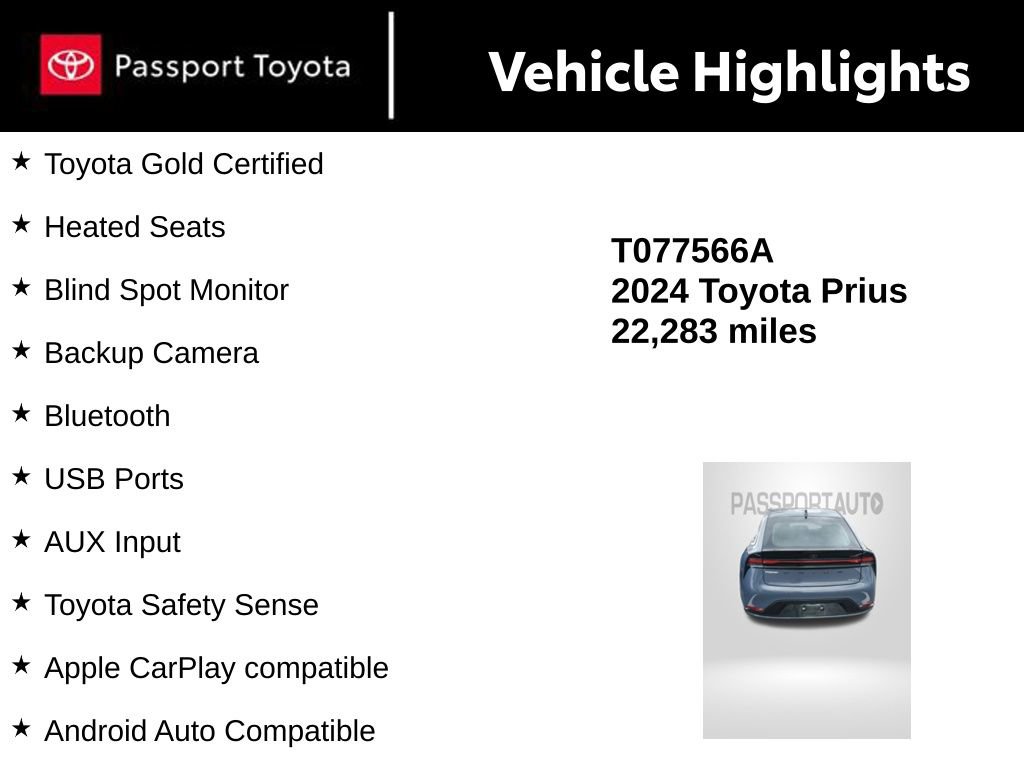 Certified 2024 Toyota Prius XLE image 14