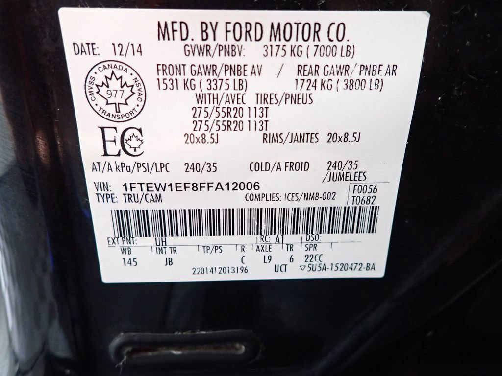 Used 2015 Ford F150 XLT w/ Equipment Group 302A Luxury image 47