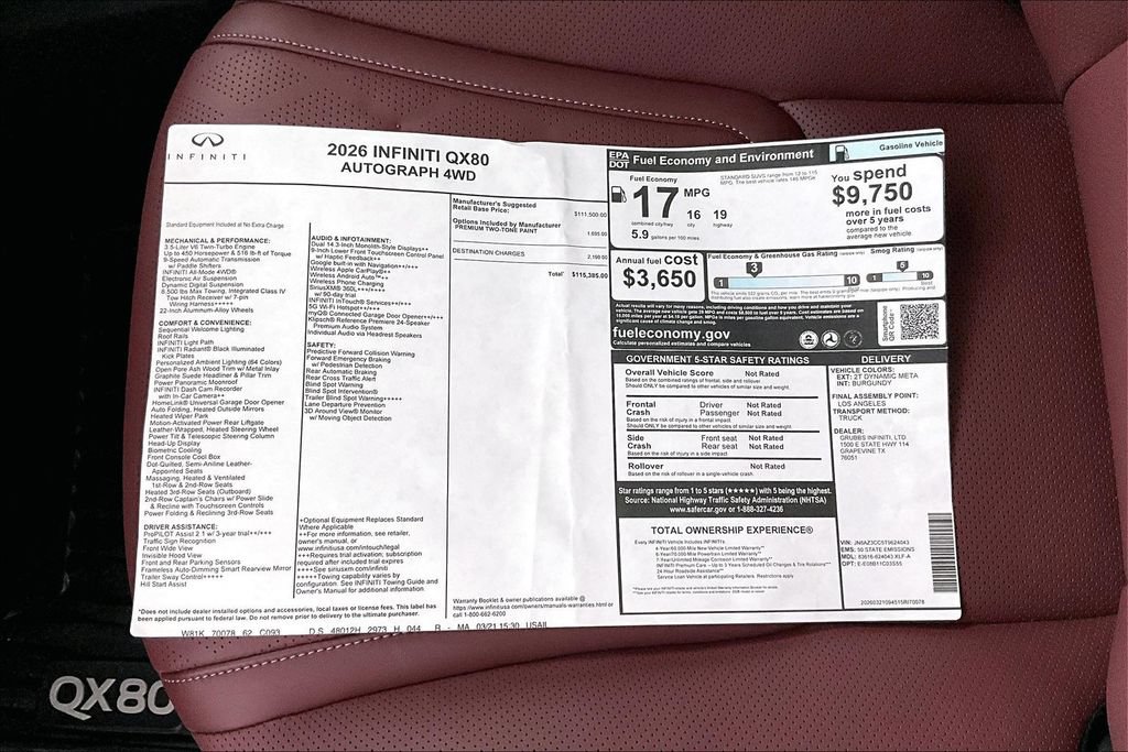 New 2026 INFINITI QX80 Autograph AWD/4WD image 47