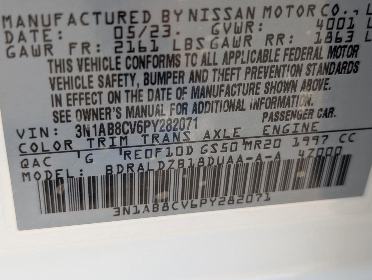 Certified 2023 Nissan Sentra SV FWD image 29