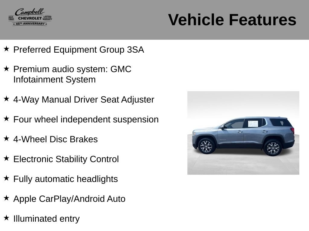 Used 2021 GMC Acadia SLE FWD image 5
