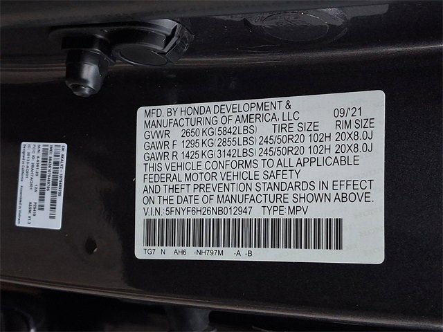 Certified 2022 Honda Pilot Special Edition image 27