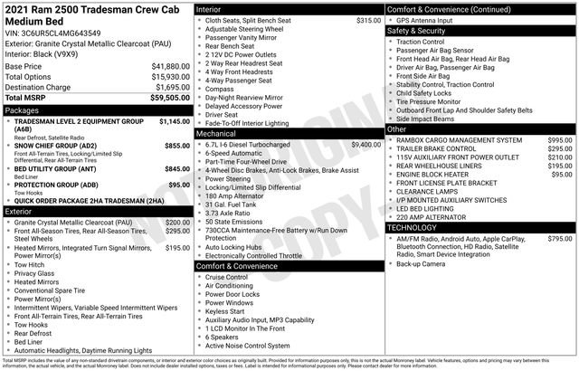 Used 2021 RAM 2500 Tradesman image 6