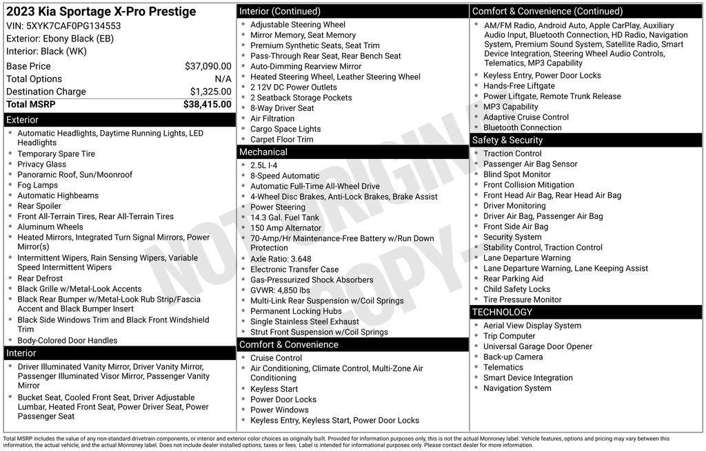 Certified 2023 Kia Sportage X-Pro Prestige AWD/4WD image 6