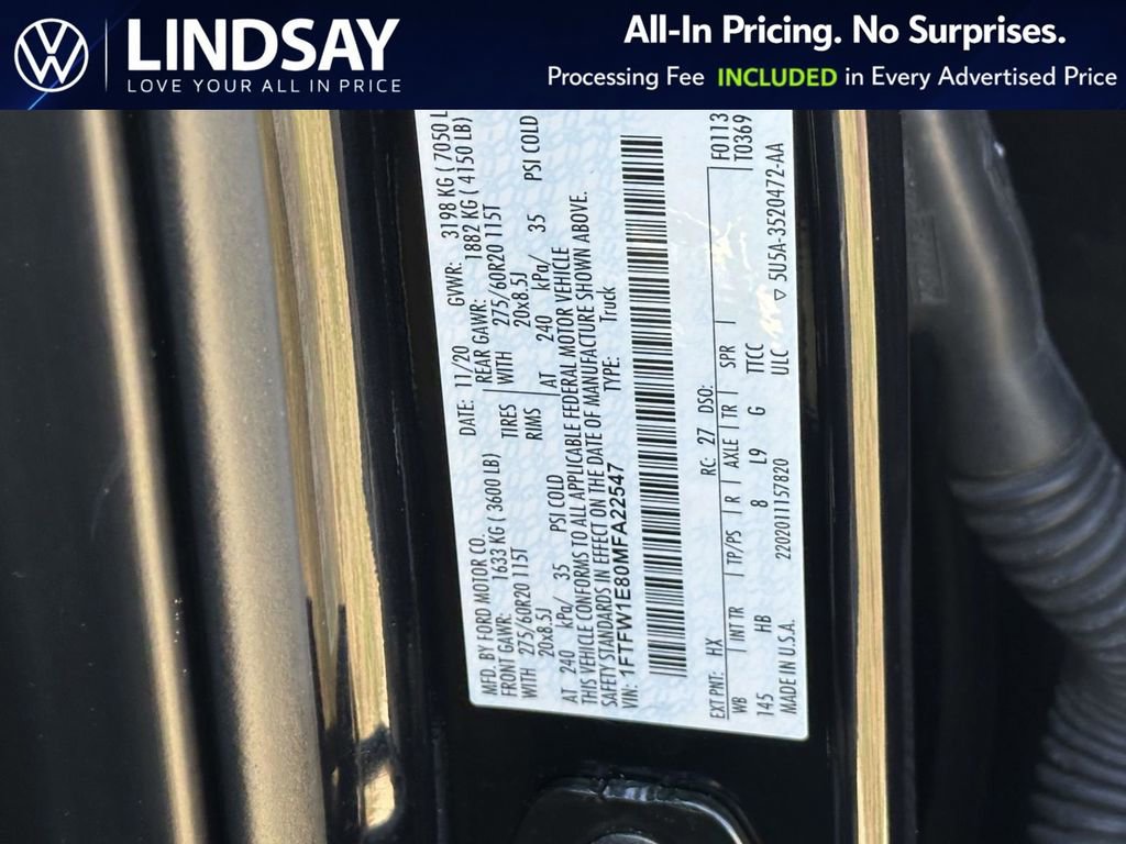 Used 2021 Ford F150 Lariat w/ Equipment Group 502A High AWD/4WD image 26
