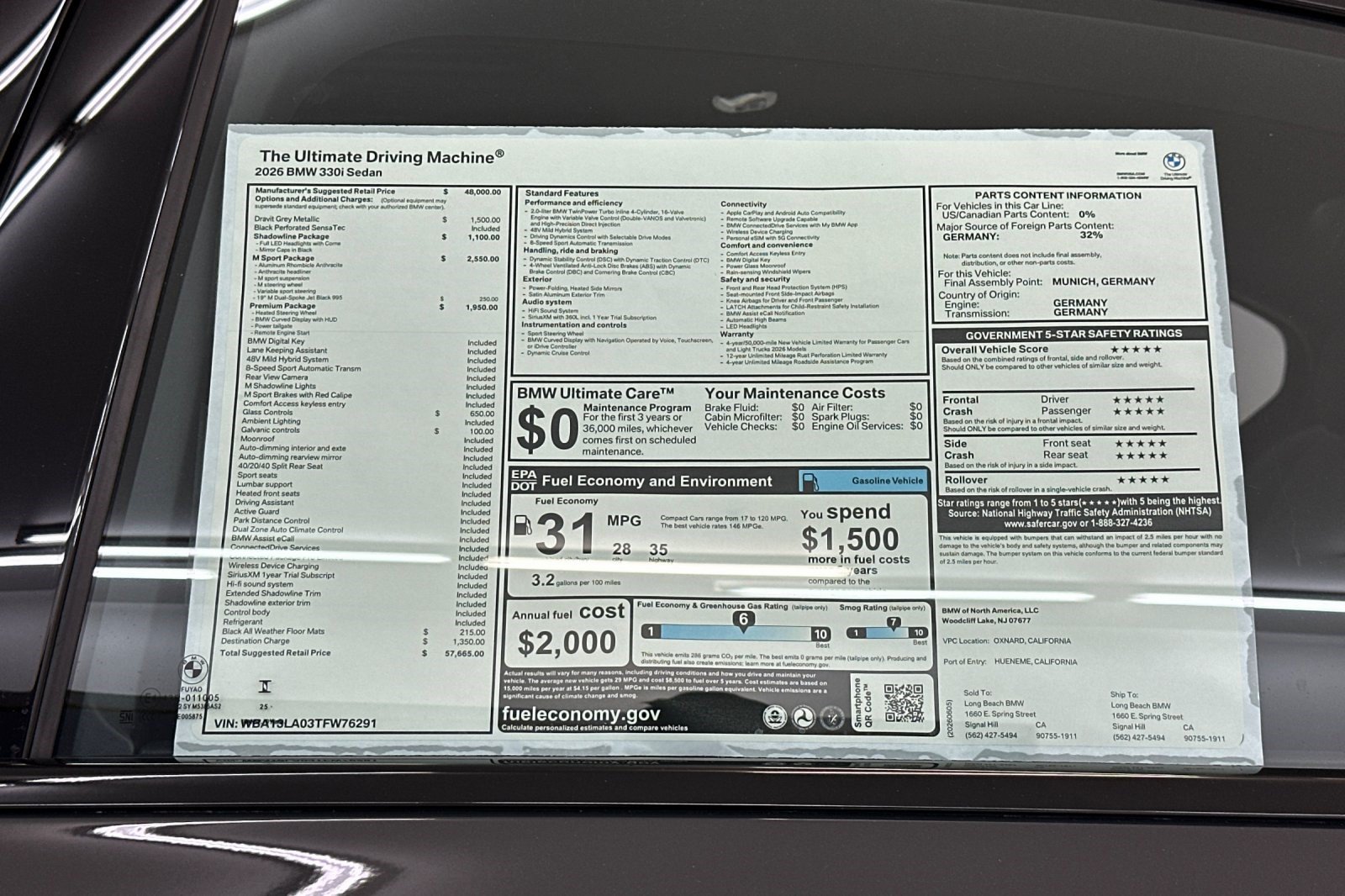 New 2026 BMW 330i Sedan w/ M Sport Package RWD image 29