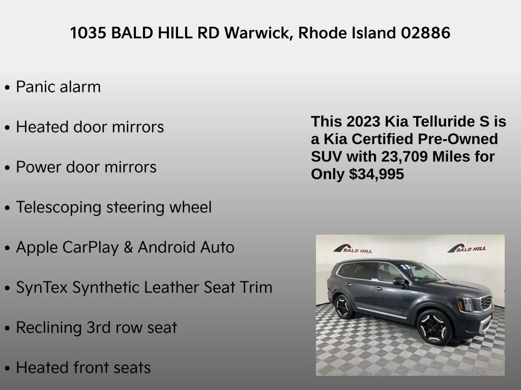 Certified 2023 Kia Telluride S w/ S Sunroof Package image 20